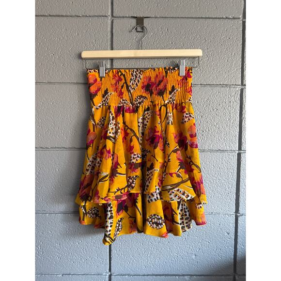 NWT Women's A.L.C. Bohemian Vera Silk Ruffled Floral Pattern Mini Skirt size 2 - Picture 4 of 5